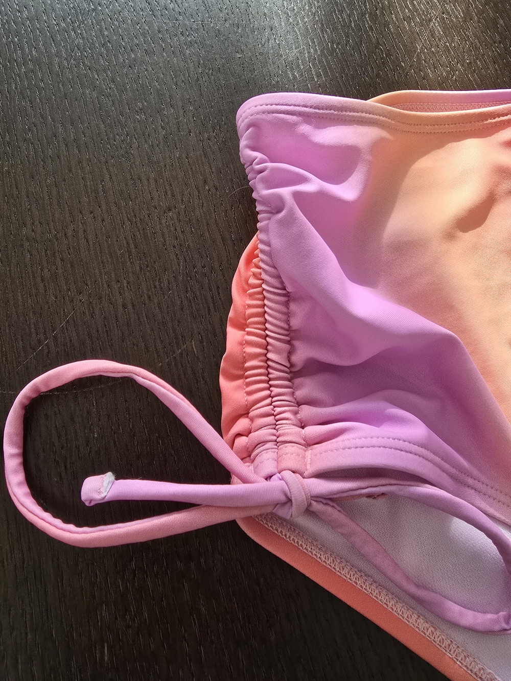 High-Waist Gradient Bikini Bottoms — Pink and Orange - Picture 3 of 3
